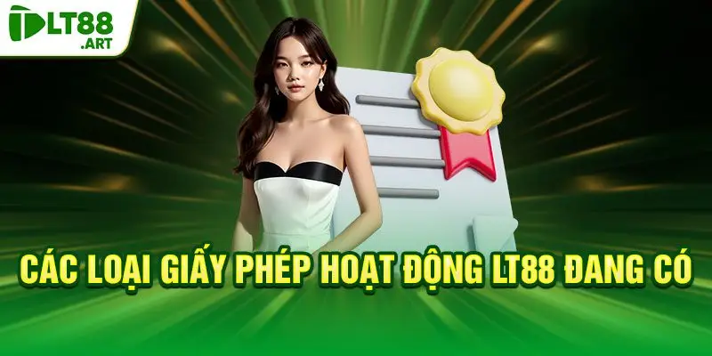 Các loại giấy phép hoạt động LT88 đang có